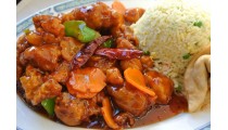 #29 General Tso's Chicken (hot)-Lunch